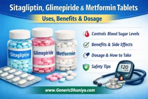 Sitagliptin Glimepiride Metformin tablets for Type 2 diabetes uses benefits and dosage